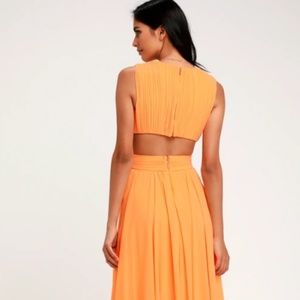 Lulus - Orange Cutout Maxi Dress